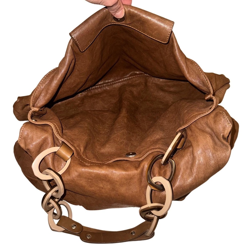 Marni 2000s Brown Leather Chain Shoulder Bag – Italian Designer Classic - Picture 11 of 16